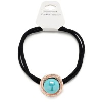 Резинка для волос тонкая с украшением (25740) вариант 03