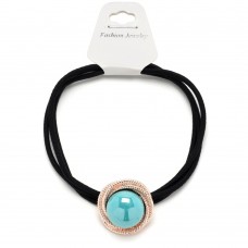 Резинка для волос тонкая с украшением (25740) вариант 03