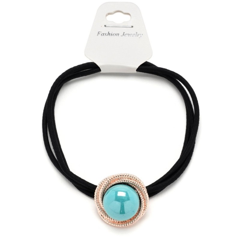 Резинка для волос тонкая с украшением (25740) вариант 03