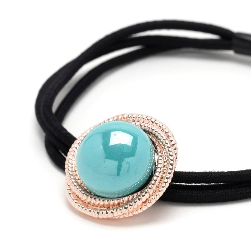 Резинка для волос тонкая с украшением (25740) вариант 03