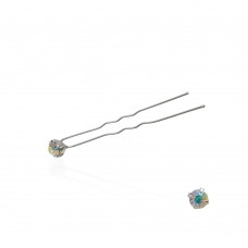 Набор заколок шпилек для волос со стразами хамелеонового цвета (4 лапки) 40шт (10212)