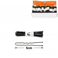 Набор заколок-шпилек в коробочке 5см черный (10х50шт) (12119)