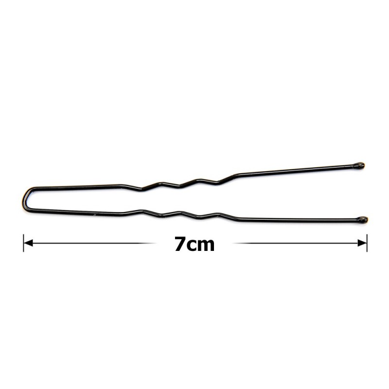 Набор заколок-шпилек в коробочке 7см чёрный (10х50шт) (12123)