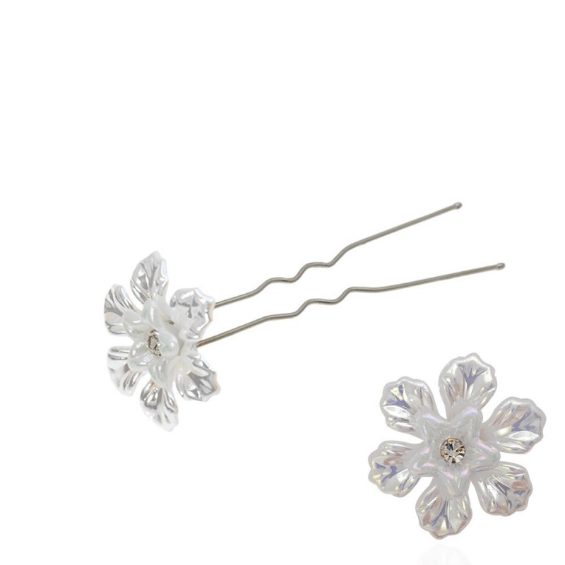 Набор заколок шпилек для волос с пластиковым цветком 30шт (3043)