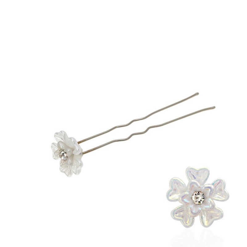 Набор заколок шпилек для волос с пластиковым цветком 36шт (3044)