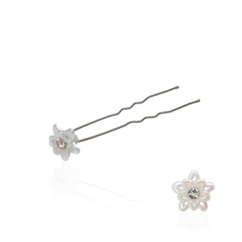 Набор заколок шпилек для волос с пластиковым цветком 48шт (3048)