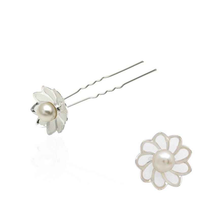 Набор заколок шпилек для волос с украшением из жемчуга 24шт (4408)