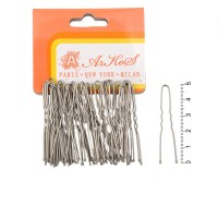 Набор заколок-шпилек в пакете 5см серебристый (6735)