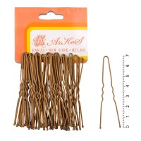 Набор заколок-шпилек в пакете 7см коричневый (6736)