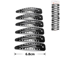 (39-11996) Набор заколок-хлопушек для волос Stars 6.8см