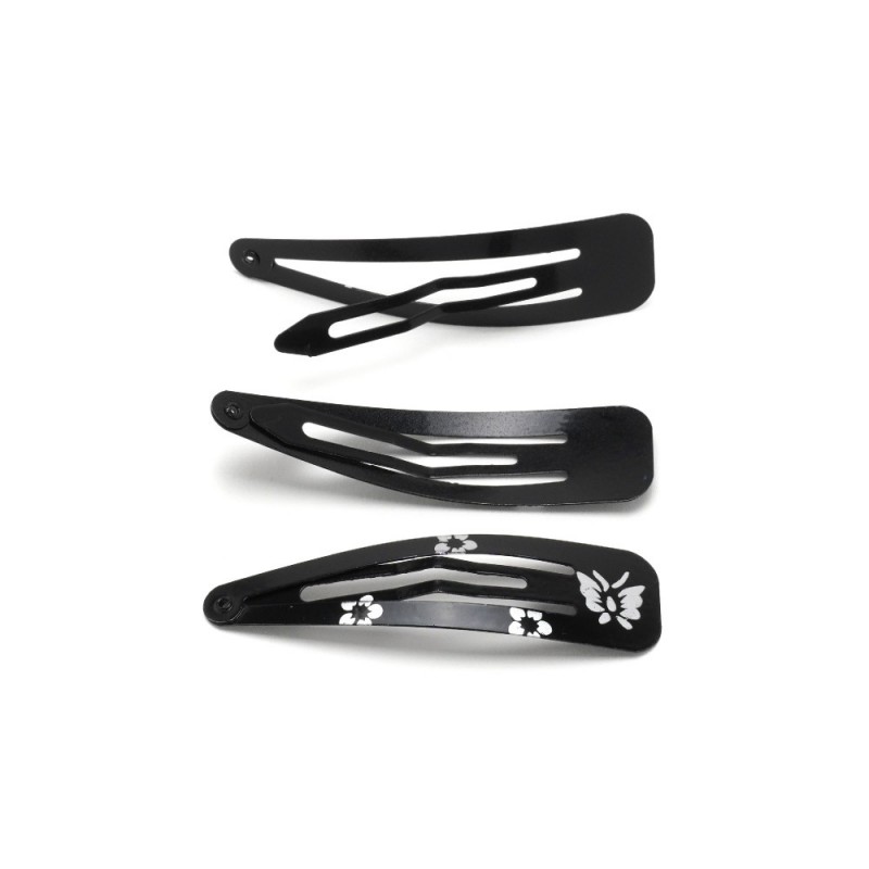 (39-11997) Набор заколок-хлопушек для волос Butterfly 6.4см