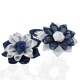 Набор заколок тик-таков для волос с бантом сине-белые (14521)