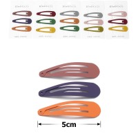 (41-15634) Набор заколок-хлопушек для волос 5см матовый цветной