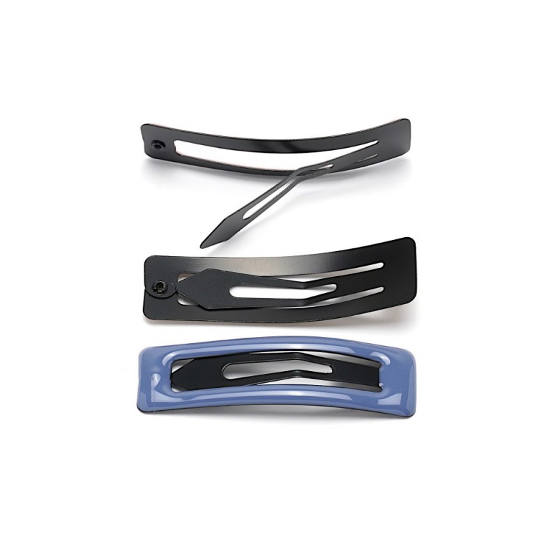 (53-15657) Набор заколок-хлопушек для волос 5см глянцевый цветной с напылением