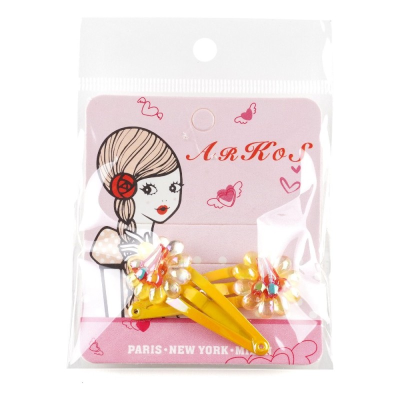 Набор заколок хлопушек 3.9см 2шт (27070) вариант 02