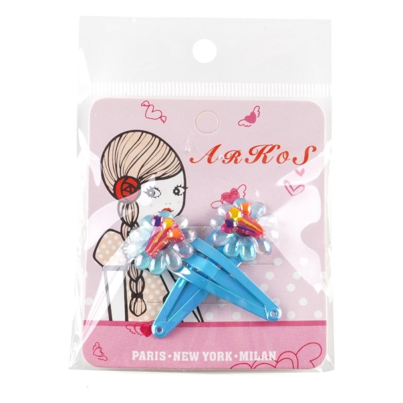 Набор заколок хлопушек 3.9см 2шт (27070) вариант 03