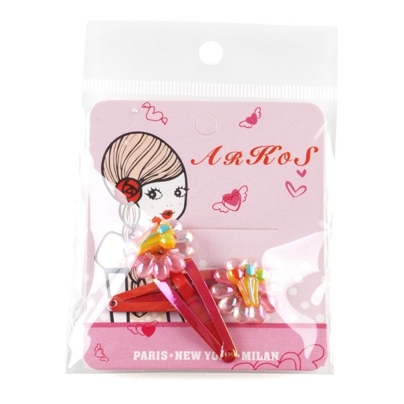 Набор заколок хлопушек 3.9см 2шт (27070) вариант 05