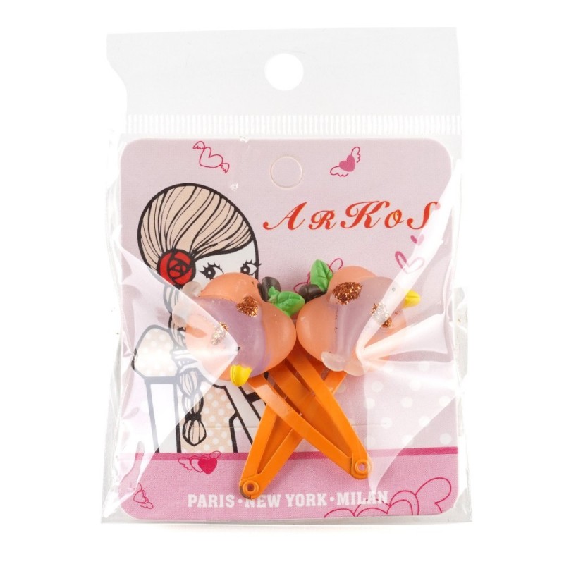 Набор заколок хлопушек 3.9см 2шт (27071) вариант 01