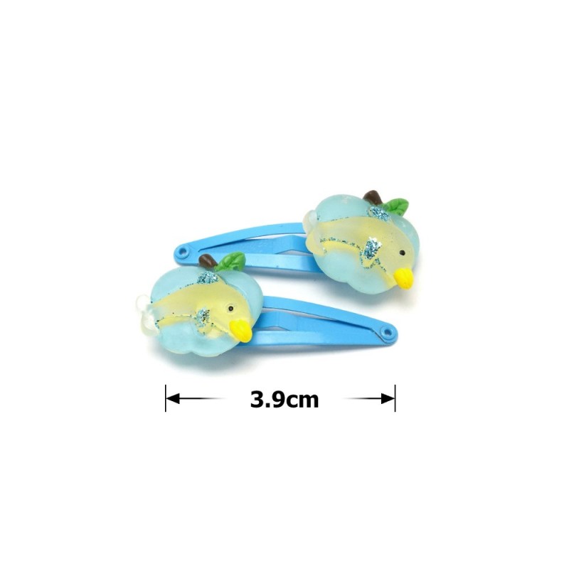 Набор заколок хлопушек 3.9см 2шт (27071) вариант 02