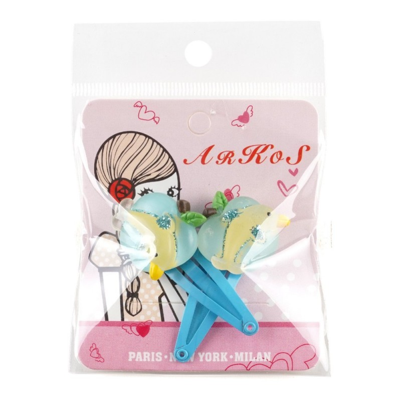 Набор заколок хлопушек 3.9см 2шт (27071) вариант 02