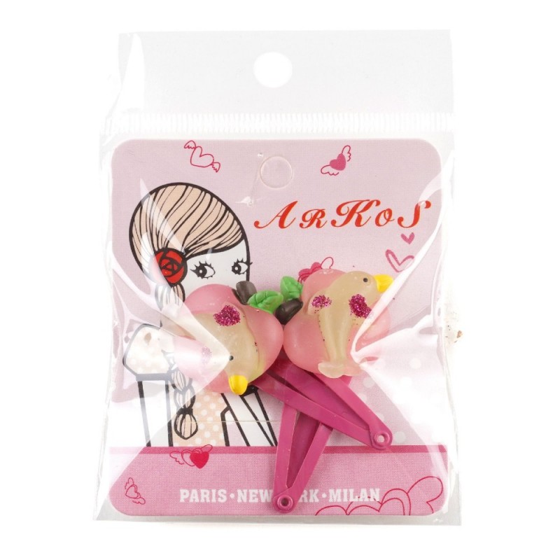 Набор заколок хлопушек 3.9см 2шт (27071) вариант 05