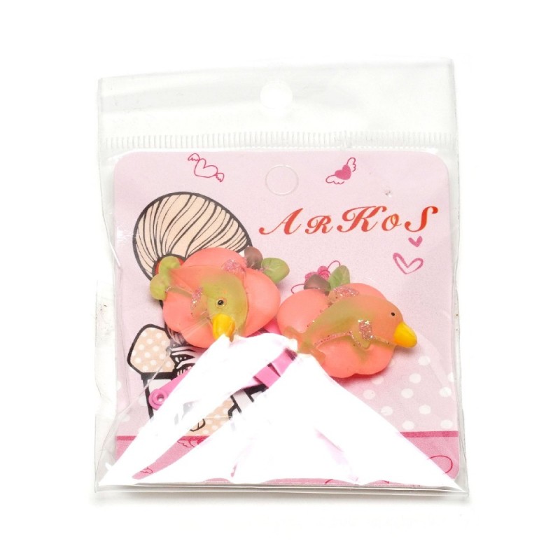 Набор заколок хлопушек 3.9см 2шт (27071) вариант 06