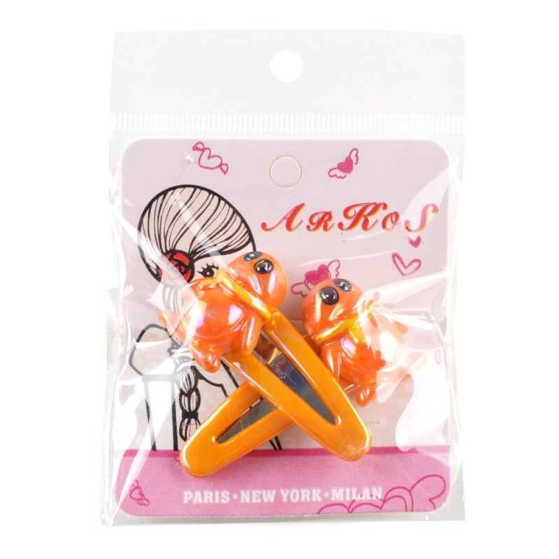 Набор заколок хлопушек 4.1см 2шт (27072) вариант 02