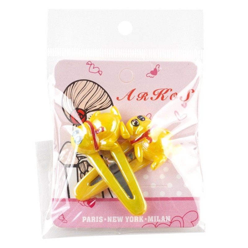 Набор заколок хлопушек 4.1см 2шт (27072) вариант 03