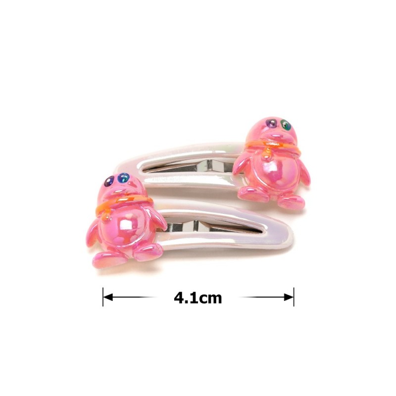 Набор заколок хлопушек 4.1см 2шт (27072) вариант 04