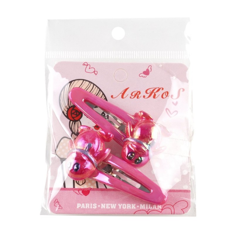 Набор заколок хлопушек 4.1см 2шт (27072) вариант 05