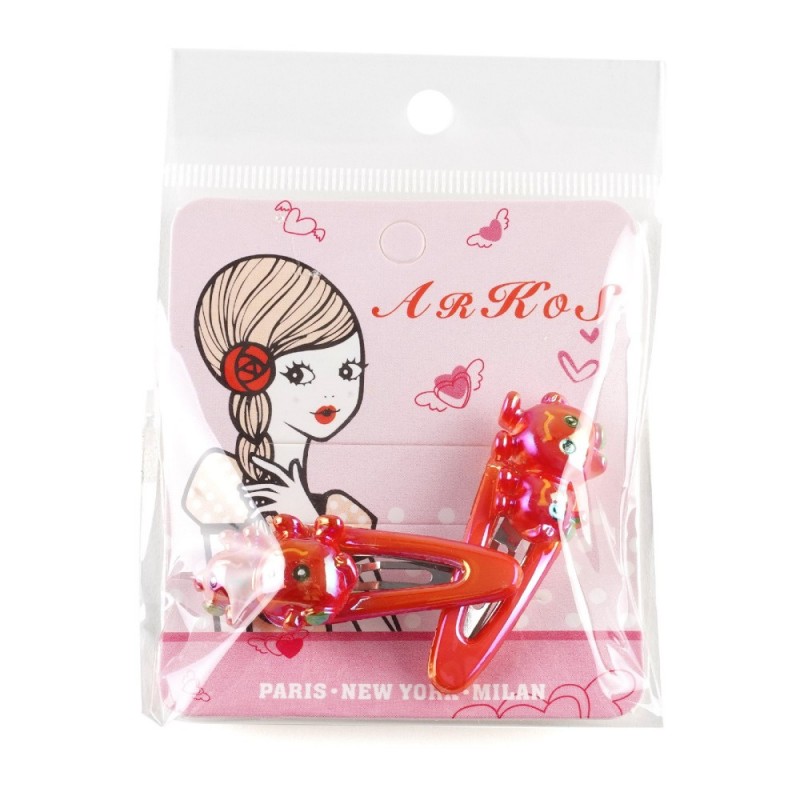 Набор заколок хлопушек 3.4см 2шт (27073) вариант 01