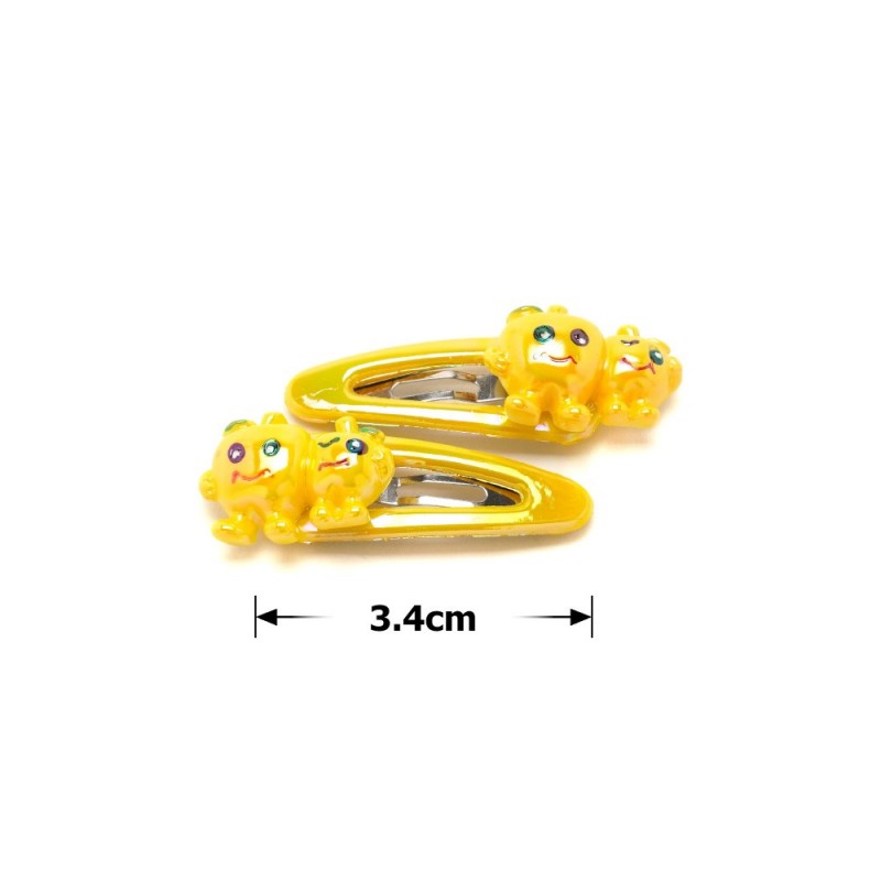 Набор заколок хлопушек 3.4см 2шт (27073) вариант 03