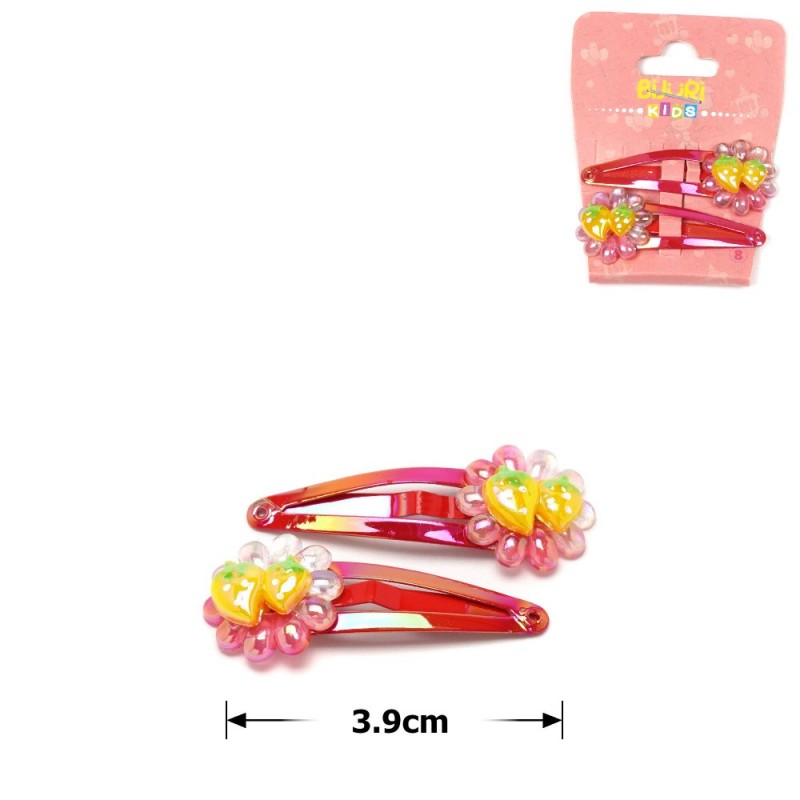 Набор заколок хлопушек 3.9см 2шт (28676) вариант 01