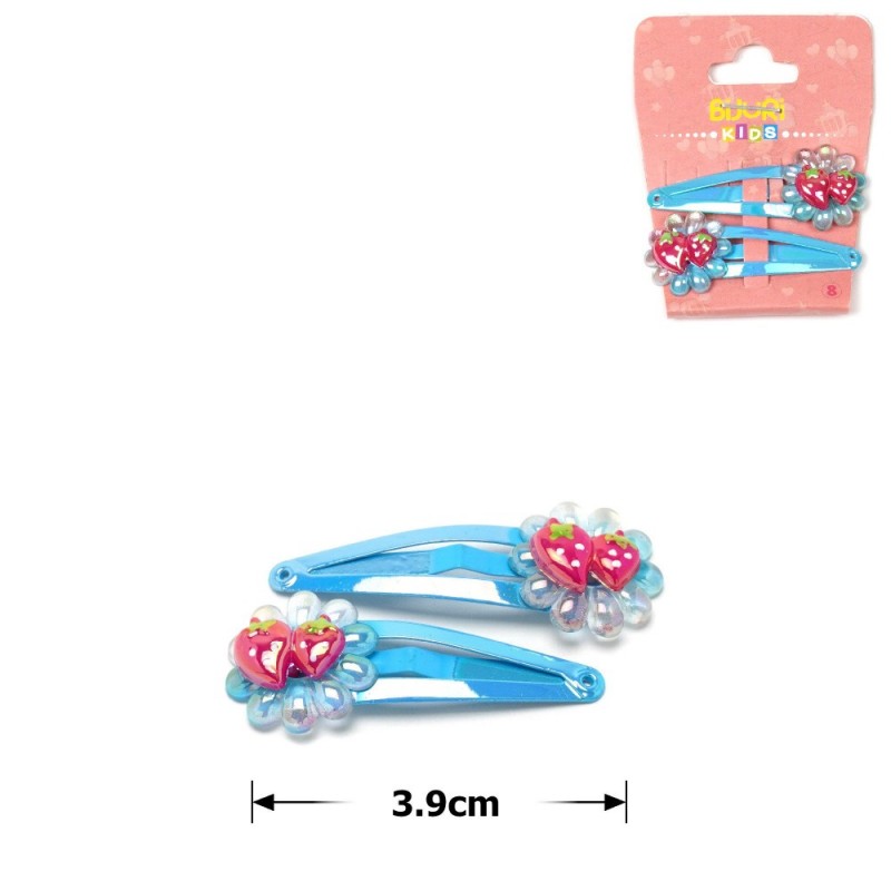 Набор заколок хлопушек 3.9см 2шт (28676) вариант 04