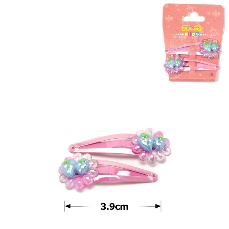 Набор заколок хлопушек 3.9см 2шт (28676) вариант 05