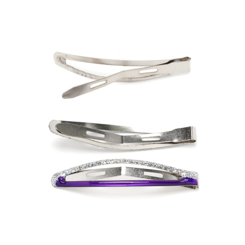 (27-3151) Набор заколок-хлопушек для волос 6см с присыпкой