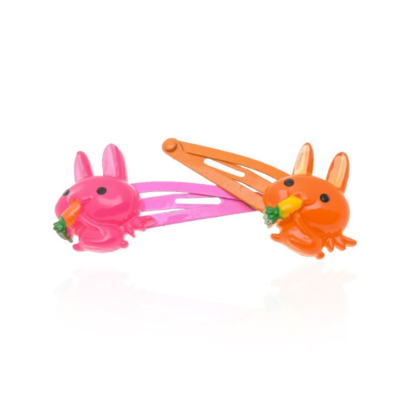 Набор детских заколок-хлопушек для волос Кролик (509)