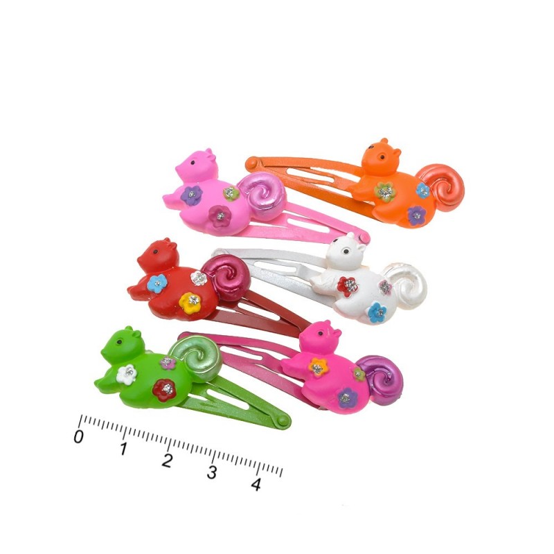 Набор детских заколок-хлопушек для волос Белка (517)