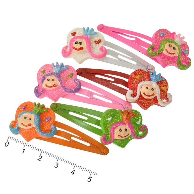 Набор детских заколок-хлопушек для волос Седце (583)