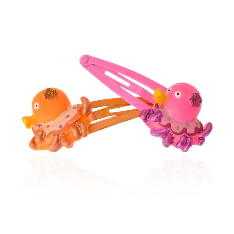 Набор детских заколок-хлопушек для волос Уточка (599)
