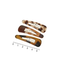 Набор заколок-хлопушек с пластиковой накладкой 5.5см (6478)