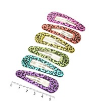 Набор заколок-хлопушек с пластиковой накладкой 5.5см (6482)