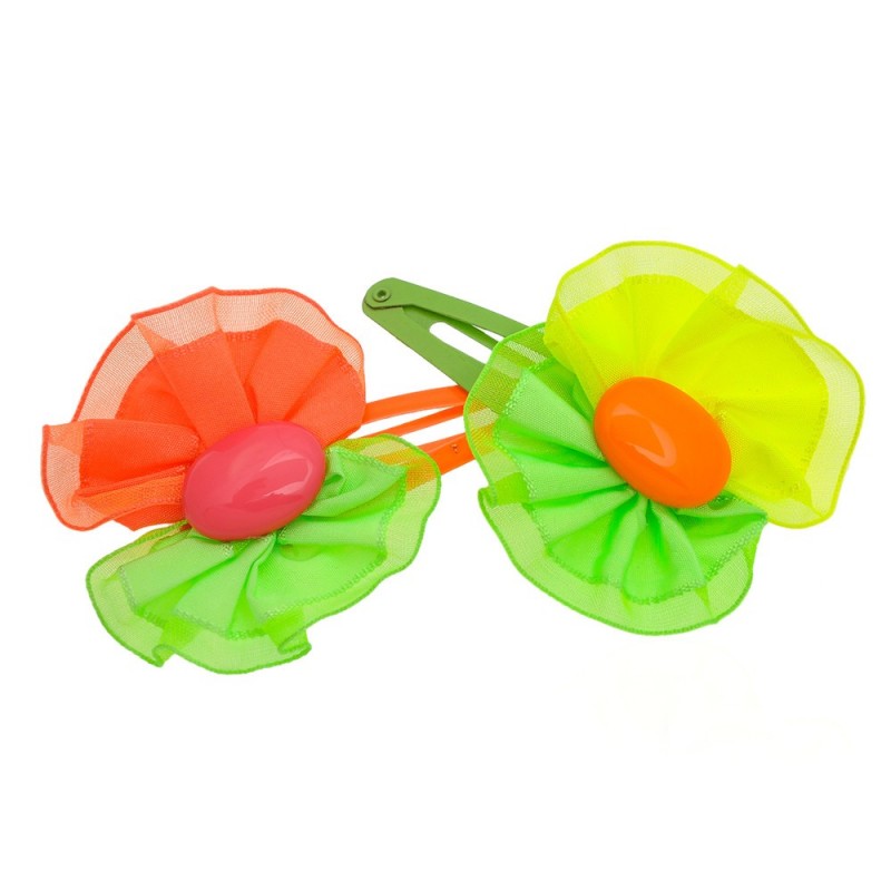 Набор детских заколок-хлопушек для волос с бантиком (7388)