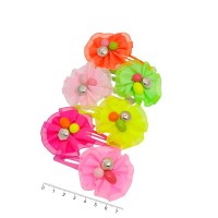 Набор детских заколок-хлопушек для волос с бантиком (7390)