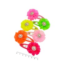 Набор детских заколок-хлопушек для волос с бантиком (7391)