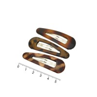 Набор заколок-хлопушек с пластиковой накладкой 5.5см (7406)