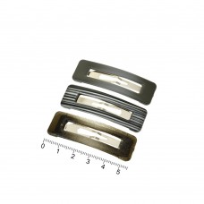 Набор заколок-хлопушек с пластиковой накладкой 5.5см (7409)