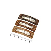 Набор заколок-хлопушек с пластиковой накладкой 5.5см (7411)