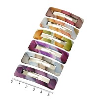 Набор заколок-хлопушек с пластиковой накладкой 5.5см (7435)