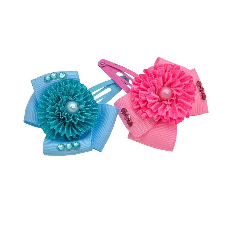 Набор детских заколок-хлопушек для волос с бантиком (8993)